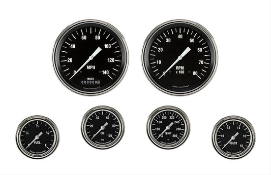 Classic Instruments HR351SLF Hot Rod Six Gauge Set 351