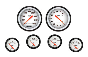 Classic Instruments VS251WBLF Velocity White Six Gauge Set 251