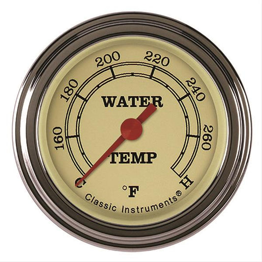 Classic Instruments VT126SLF-08 Vintage - Water Temp Gauge Full Sweep 2-1/8"
