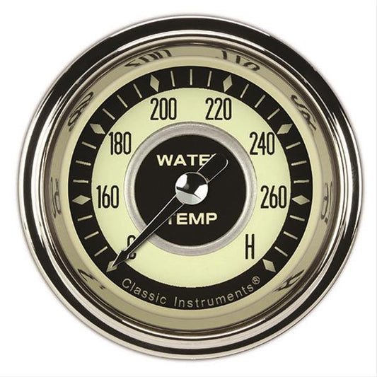Classic Instruments NT126SHC-12 Nostalgia VT - Water Temp Gauge Full Sweep 2-1/8"