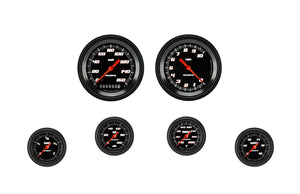 Classic Instruments VS101BBLF Velocity Black Six Gauge Set 101