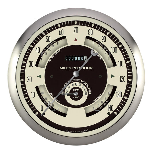 Classic Instruments BOGNT Big Ol' Gauge 7 5/8" Speedo, Tach, Fuel 240