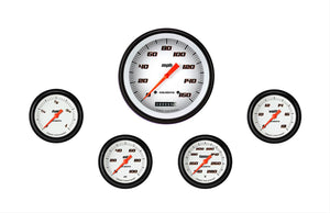 Classic Instruments VS354WBLF Velocity White Five Gauge Set 354