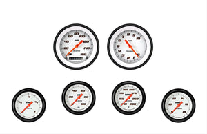 Classic Instruments VS301WBLF Velocity White Six Gauge Set 301