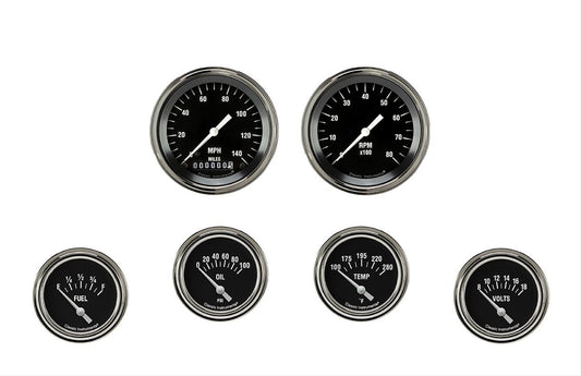 Classic Instruments HR201SLF Hot Rod Six Gauge Set 201