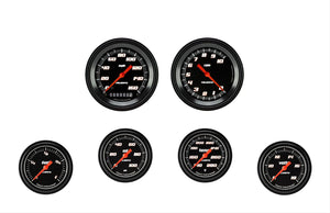 Classic Instruments VS301BBLF Velocity Black Six Gauge Set 301