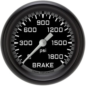 Classic Instruments AX367GBPF Autocross Gray 2 5/8" Brake Pressure Gauge