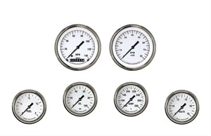 Classic Instruments WH301SLF White Hot Six Gauge Set 301