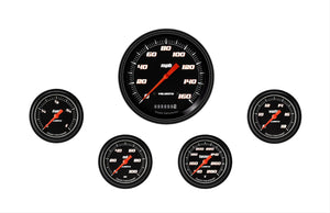 Classic Instruments VS354BBLF Velocity Black Five Gauge Set 354