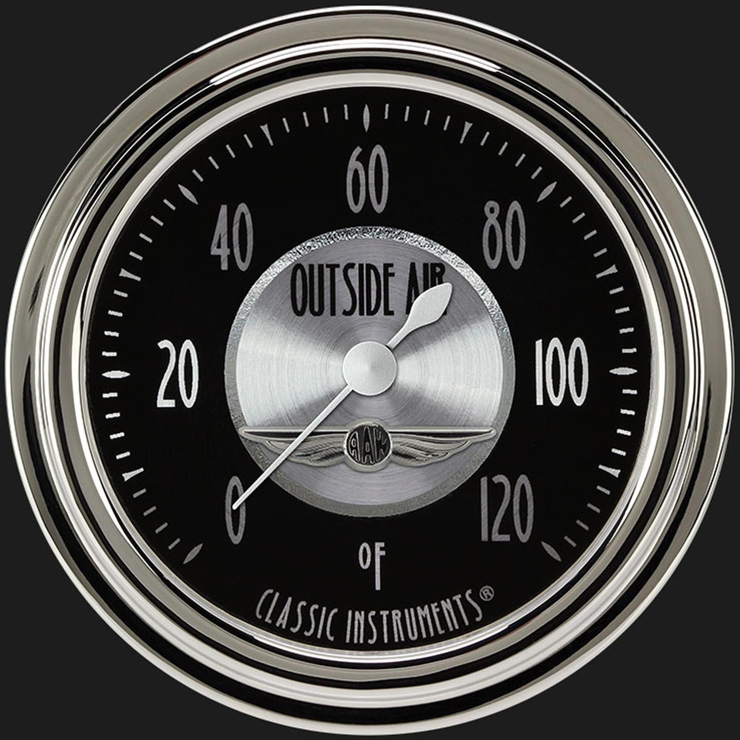 Classic Instruments AN399SLC All American Nickel 2 5/8" Outside Air Temp Gauge