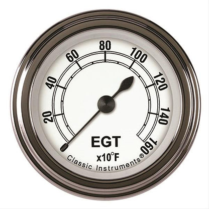 Classic Instruments CW198SLF Classic White 2 1/8" Exhaust Gas Temp. Gauge