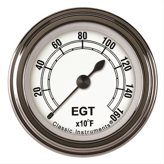 Classic Instruments CW198SLF Classic White 2 1/8" Exhaust Gas Temp. Gauge