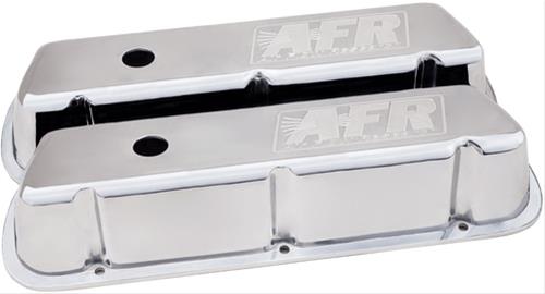 Air Flow Research AFR6716 STD Polshd Alloy Valve Covers Pr Ford SB Inc Grommets/Baff