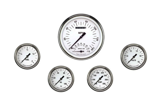 Classic Instruments WH365SLF White Hot Five Gauge Set 365