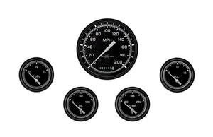 Classic Instruments AX254GBLF AutoCross Gray Five Gauge Set 254