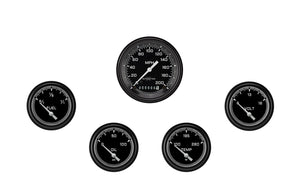 Classic Instruments AX200GBLF AutoCross Gray Five Gauge Set 200