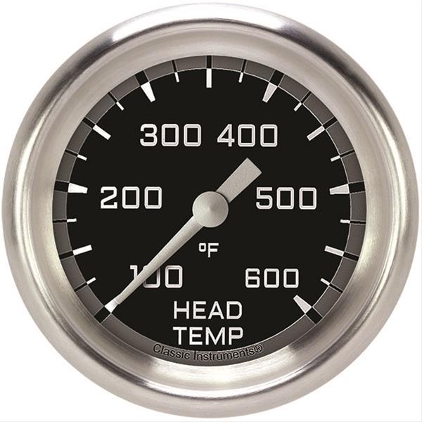 Classic Instruments AX397GAPF Autocross Gray 2 5/8" Cylinder Head Temp. Gauge