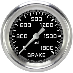 Classic Instruments AX367GAPF Autocross Gray 2 5/8" Brake Pressure Gauge