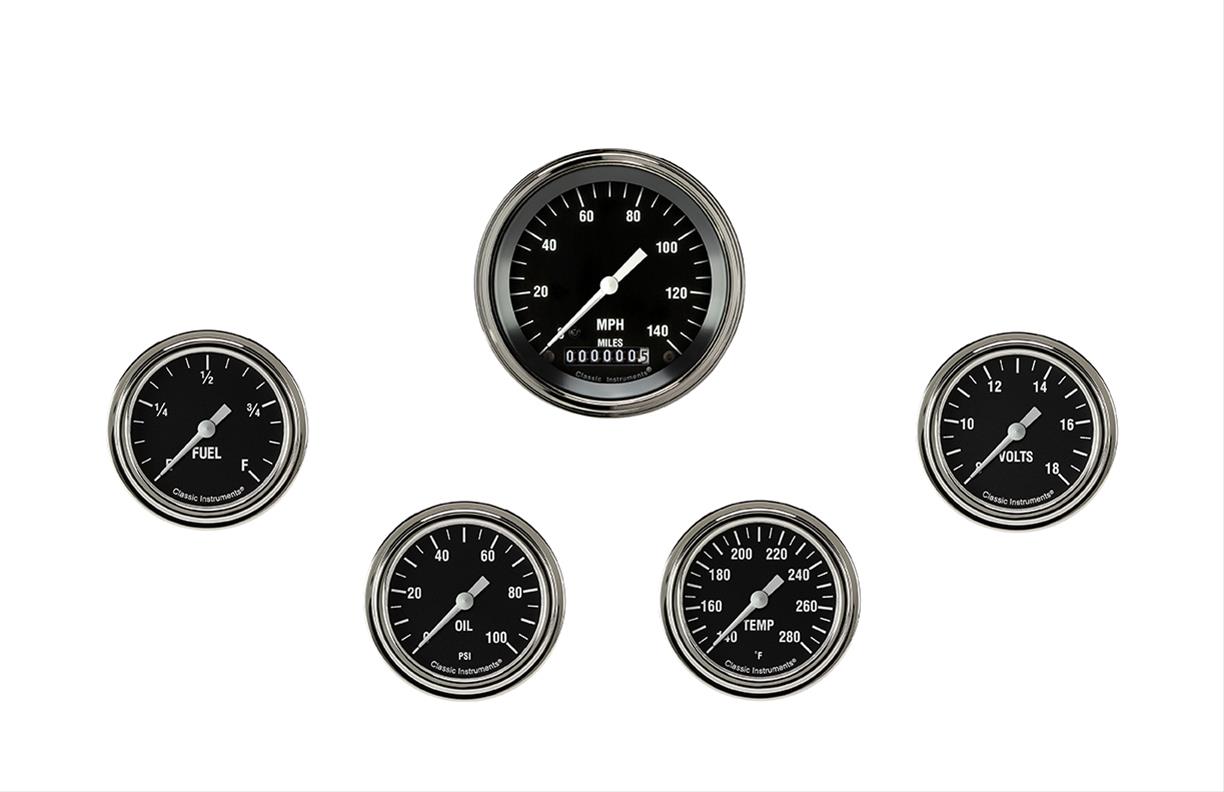 Classic Instruments HR300SLF Hot Rod Five Gauge Set 300