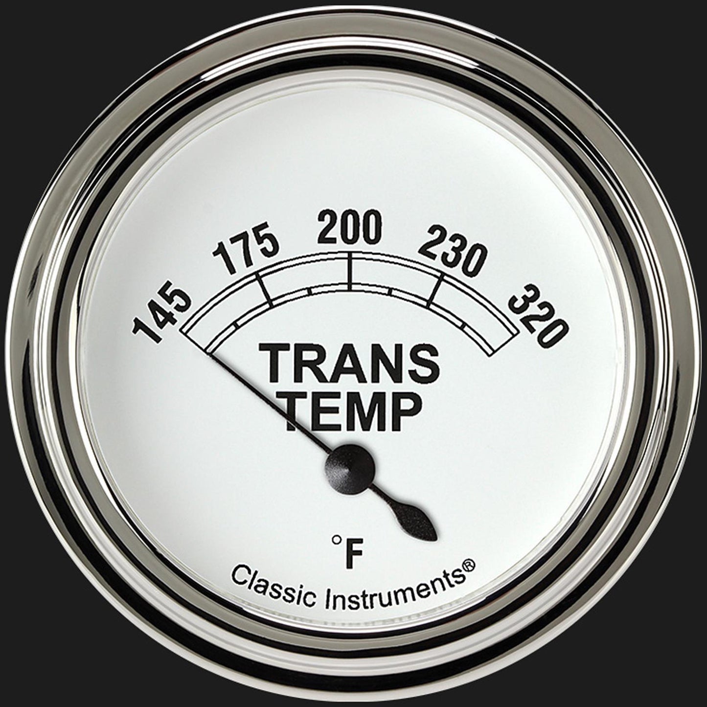 Classic Instruments CW227SLF Classic White 2 5/8" Transmission Temperature Gauge