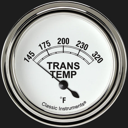 Classic Instruments CW227SLF Classic White 2 5/8" Transmission Temperature Gauge