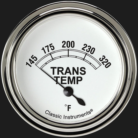 Classic Instruments CW227SLF Classic White 2 5/8" Transmission Temperature Gauge