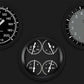 Classic Instruments AX53GBLF Autocross Grey w/ Black Bezel 4 - 5/8" Speedo & Ta