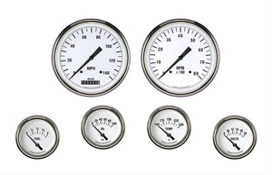 Classic Instruments WH251SLF White Hot Six Gauge Set 251