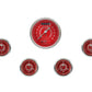 Classic Instruments V8RS35SHC V8 Red Steelie 3-3/8" Ultimate & 2-1/8" Fuel, Oi