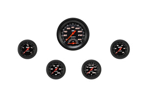 Classic Instruments VS135BBLF Velocity Black Five Gauge Set 135