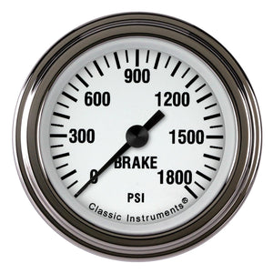Classic Instruments WH167SLF White Hot 2 1/8" Brake Pressure Gauge