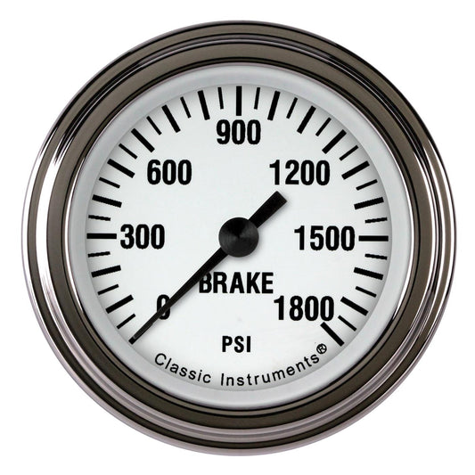 Classic Instruments WH167SLF White Hot 2 1/8" Brake Pressure Gauge