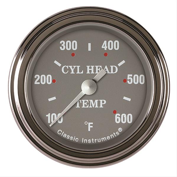 Classic Instruments SG197SLF Silver Gray 2 1/8" Cylinder Head Temp. Gauge
