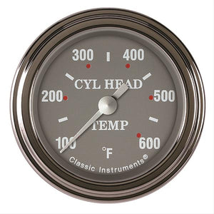 Classic Instruments SG197SLF Silver Gray 2 1/8" Cylinder Head Temp. Gauge