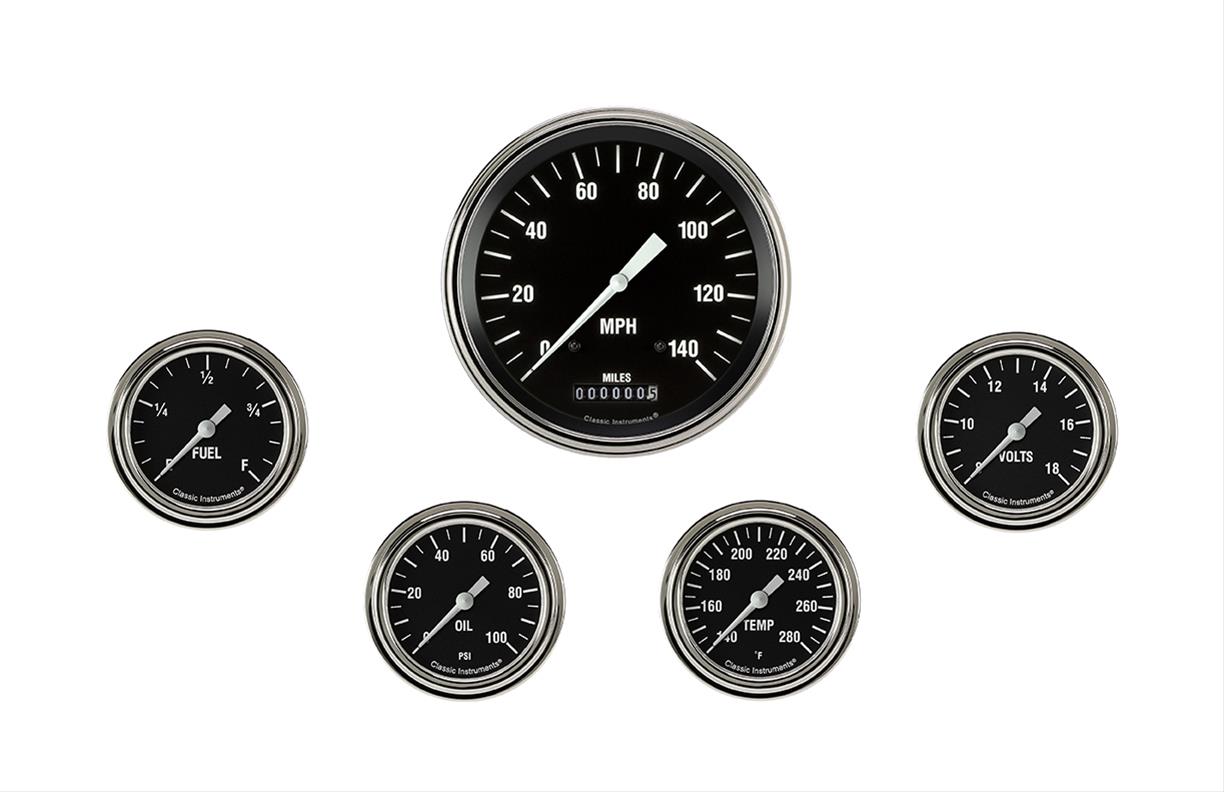 Classic Instruments HR354SLF Hot Rod Five Gauge Set 354
