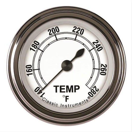 Classic Instruments CW126SLF-08 Classic White - Water Temp Gauge Full Sweep 2-1/8"