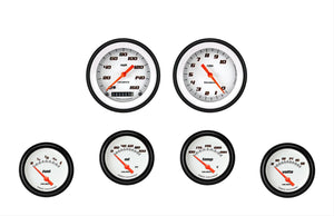 Classic Instruments VS201WBLF Velocity White Six Gauge Set 201