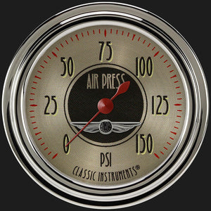 Classic Instruments AN318SLC All American Nickel 2 5/8" Air Pressure Gauge