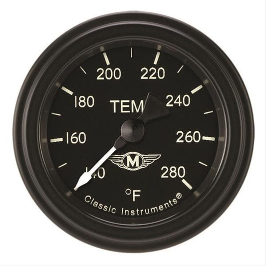 Classic Instruments MA126BLF-06 Moal Bomber - Water Temp Gauge Full Sweep 2-1/8"