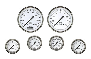 Classic Instruments WH351SLF White Hot Six Gauge Set 351