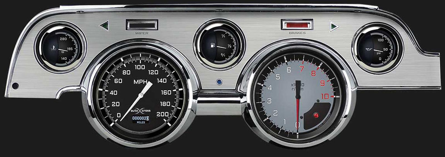 Classic Instruments MU67DAXGBA AutoCross Gray 1967-68 Mustang