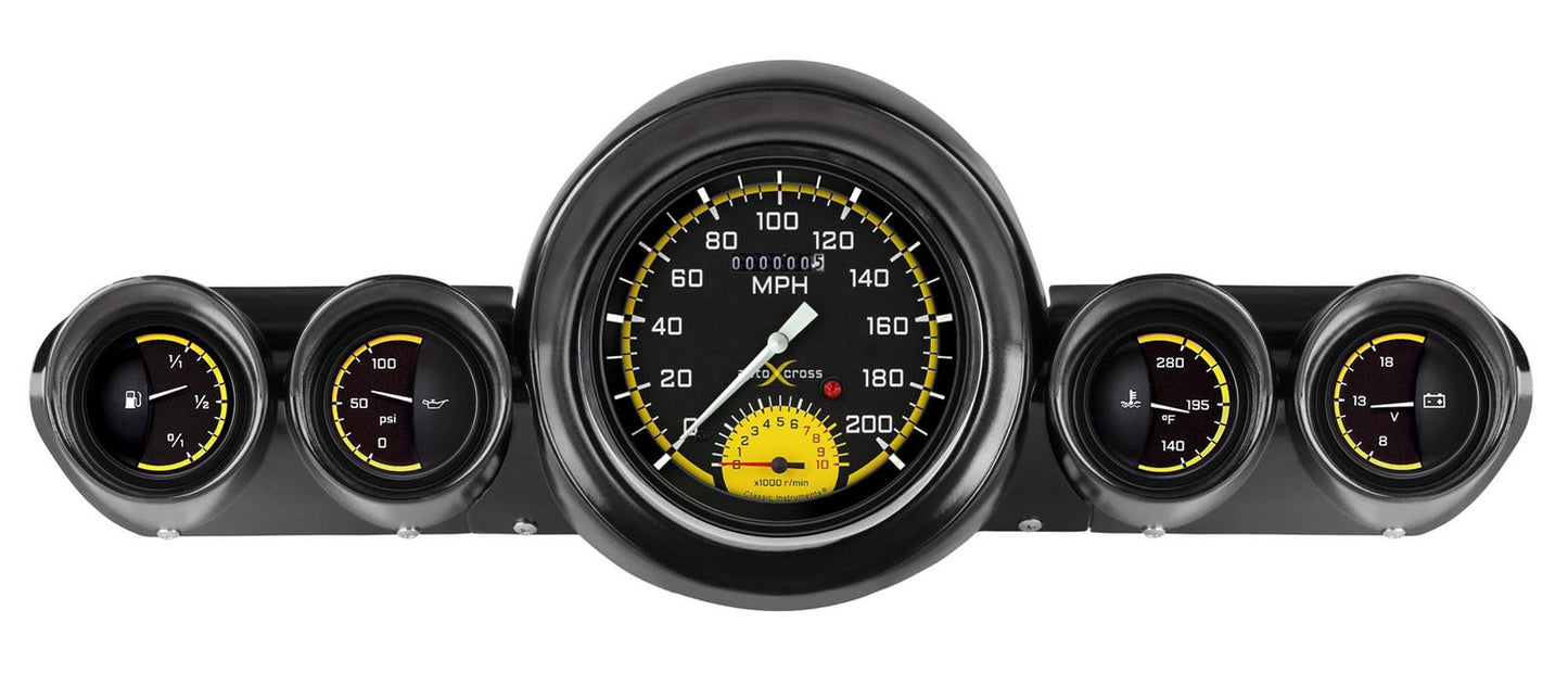 Classic Instruments CH59AXY65 AutoCross Yellow 1959-60 Full-size Chevy