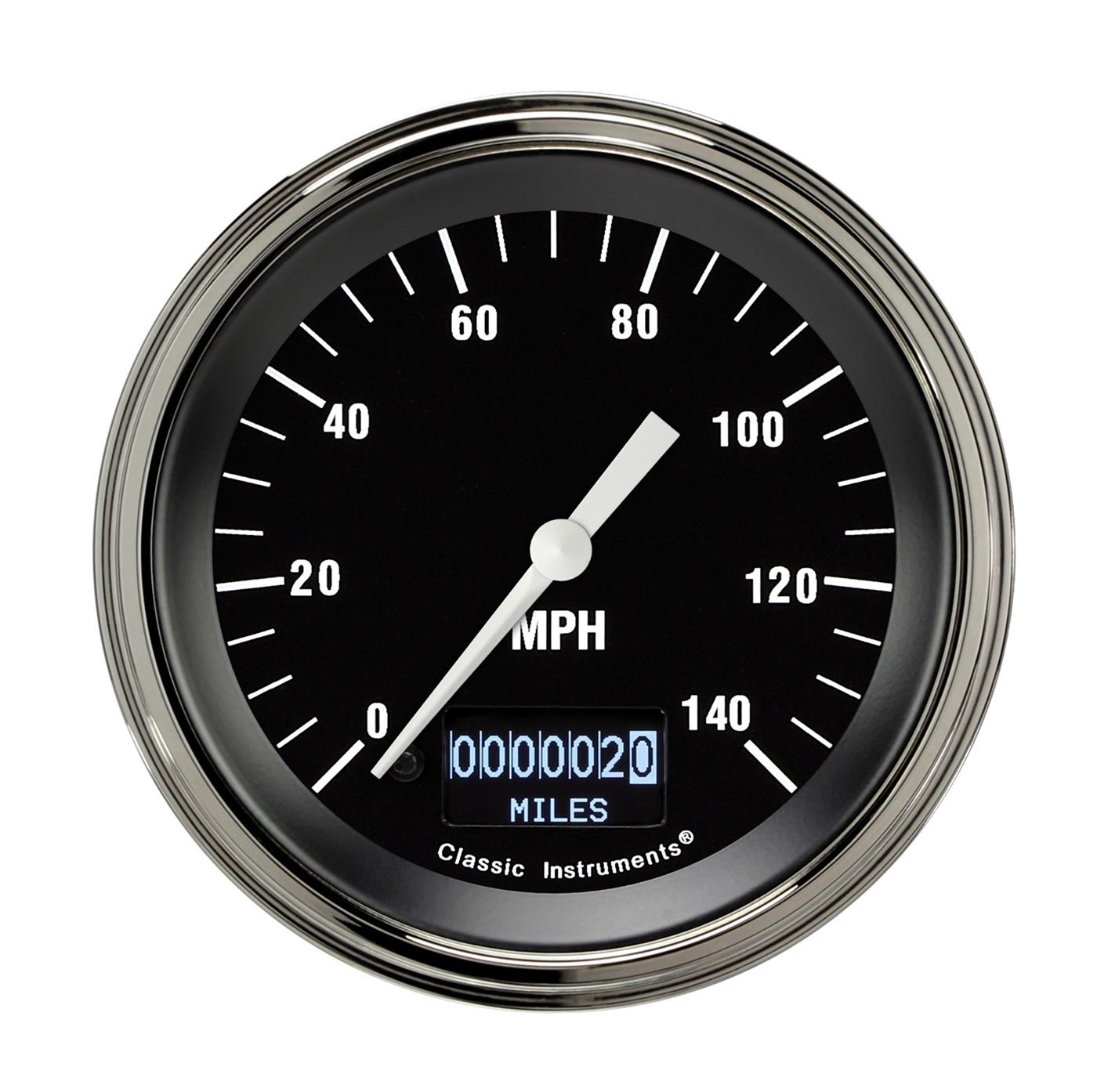 Classic Instruments HR55DSLF Hot Rod 3 3/8" Speedometer with Information Screen