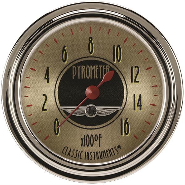 Classic Instruments AN398SLC All American Nickel 2 5/8" Exhaust Gas Temp. Gauge