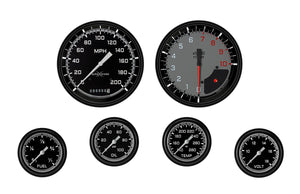 Classic Instruments AX351GBLF AutoCross Gray Six Gauge Set 351
