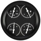 Classic Instruments AX78GBLF Autocross Grey w/ Black Bezel 4 - 5/8" Quad fuel