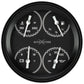 Classic Instruments AX31GBLF Autocross Grey w/ Black Bezel 4 - 5/8" Quad fuel