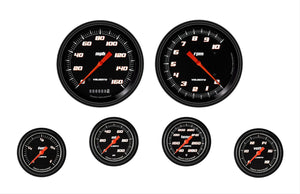 Classic Instruments VS351BBLF Velocity Black Six Gauge Set 351