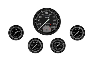 Classic Instruments AX365GBLF AutoCross Gray Five Gauge Set 365