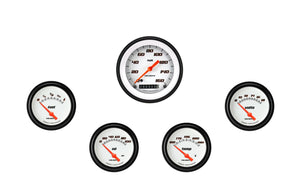 Classic Instruments VS200WBLF Velocity White Five Gauge Set 200